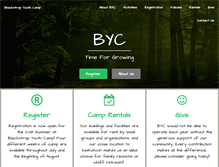 Tablet Screenshot of blackstrapyouthcamp.org